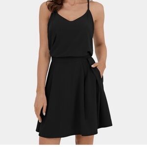 Halara Breezeful Adjustable Strap
Backless Cut Out Pleated Mini Dress